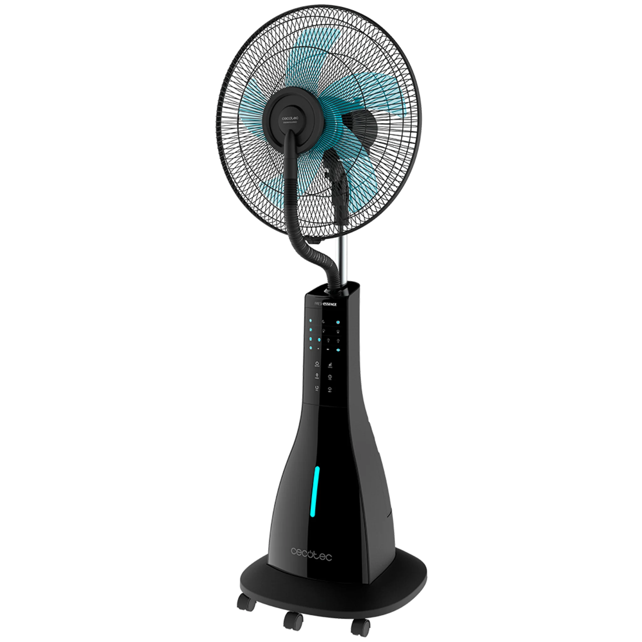 ForceSilence 690 Freshessence Standventilator mit Sprühnebel. Fernbedienung, Leistungsstark, Oszillierend, Leise, 3 Geschwindigkeiten, 3L, Timer 7,5h, LCD Display, Kupfermotor, 90W