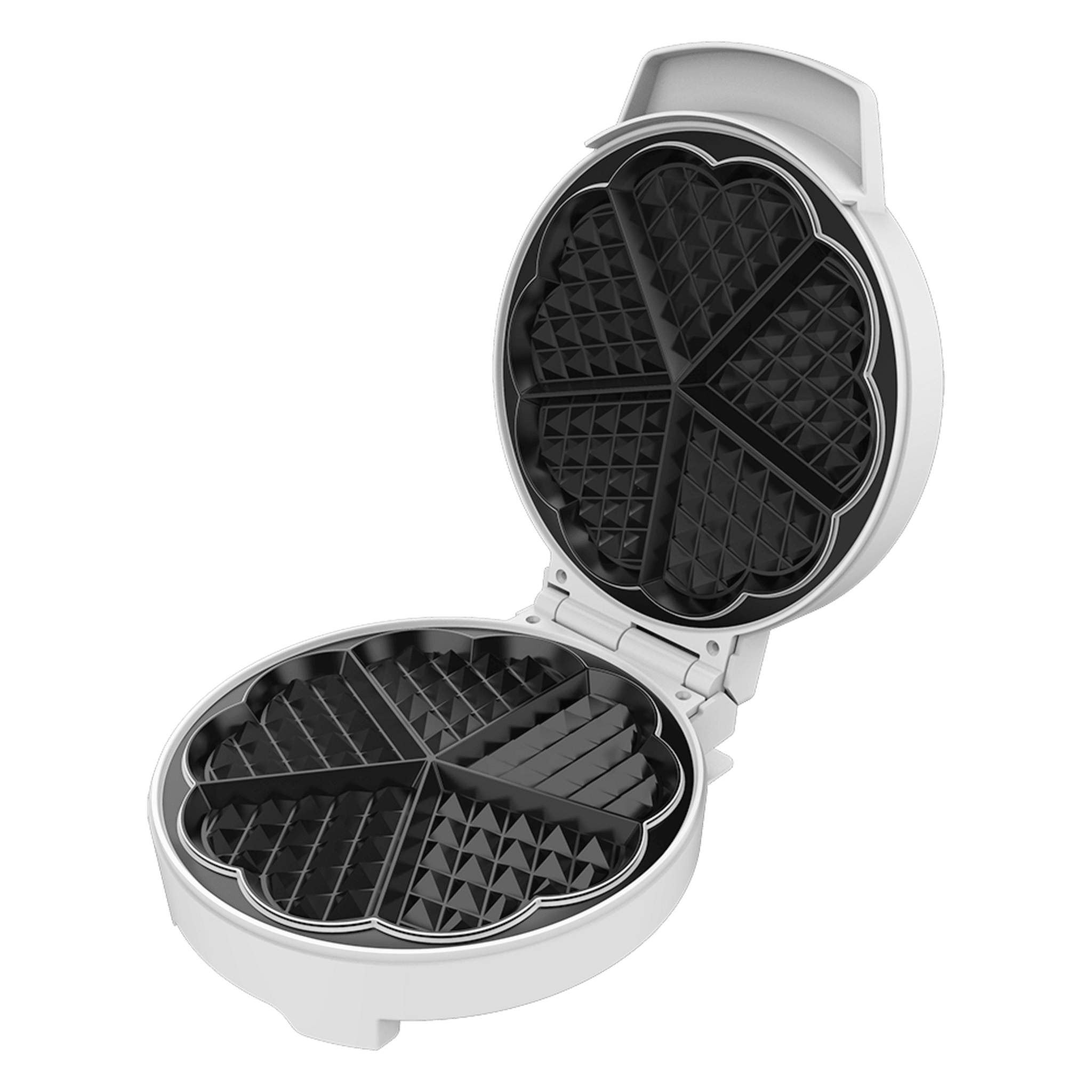 Fun Gofrestone Sweetie Waffeleisen. 1000 W, Kapazität für 1 große oder 5 herzförmige Waffeln, Antihaftbeschichtung, Edelstahl