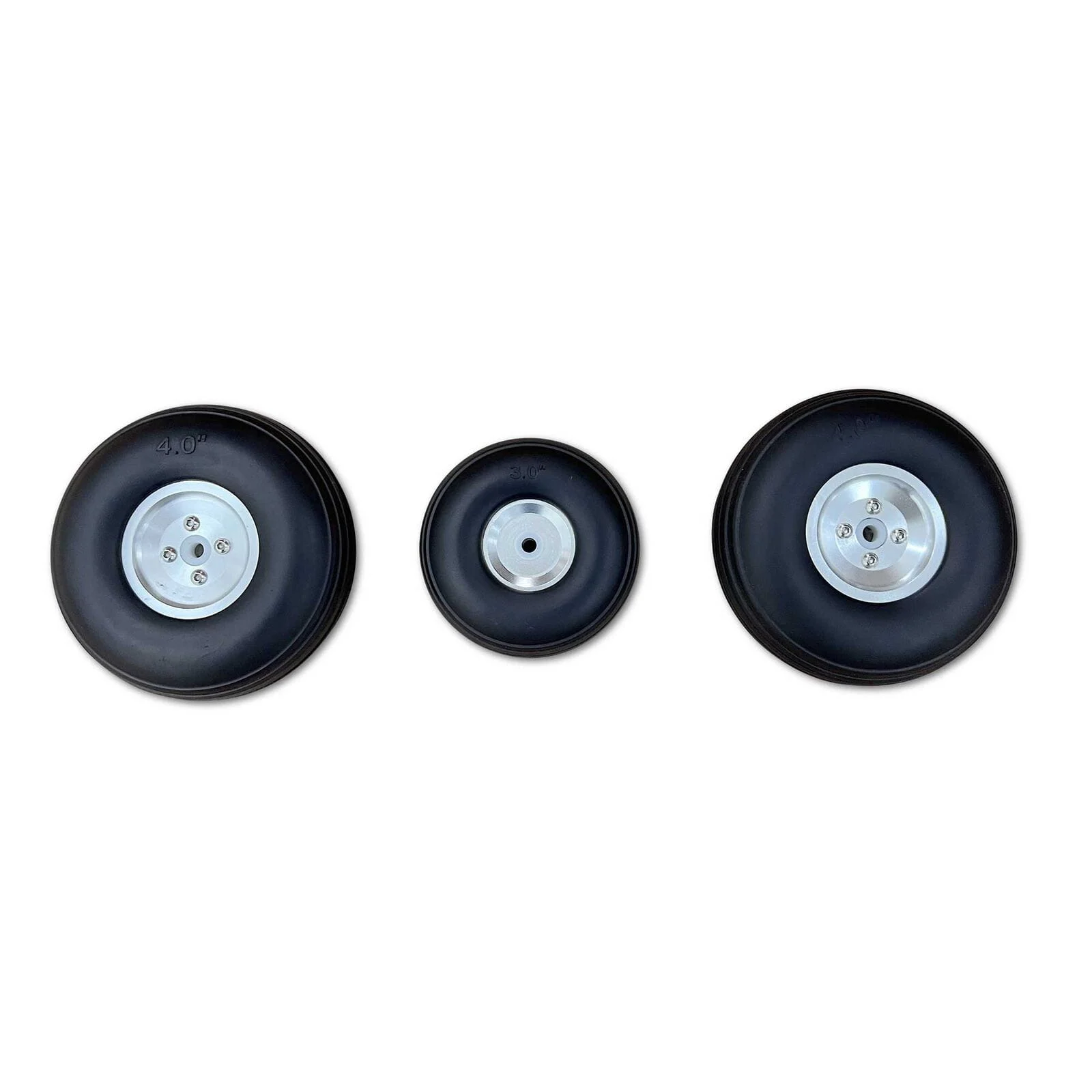 Hangar 9 Aluminum Hub Wheel Set (3): OV-10 Bronco 20cc