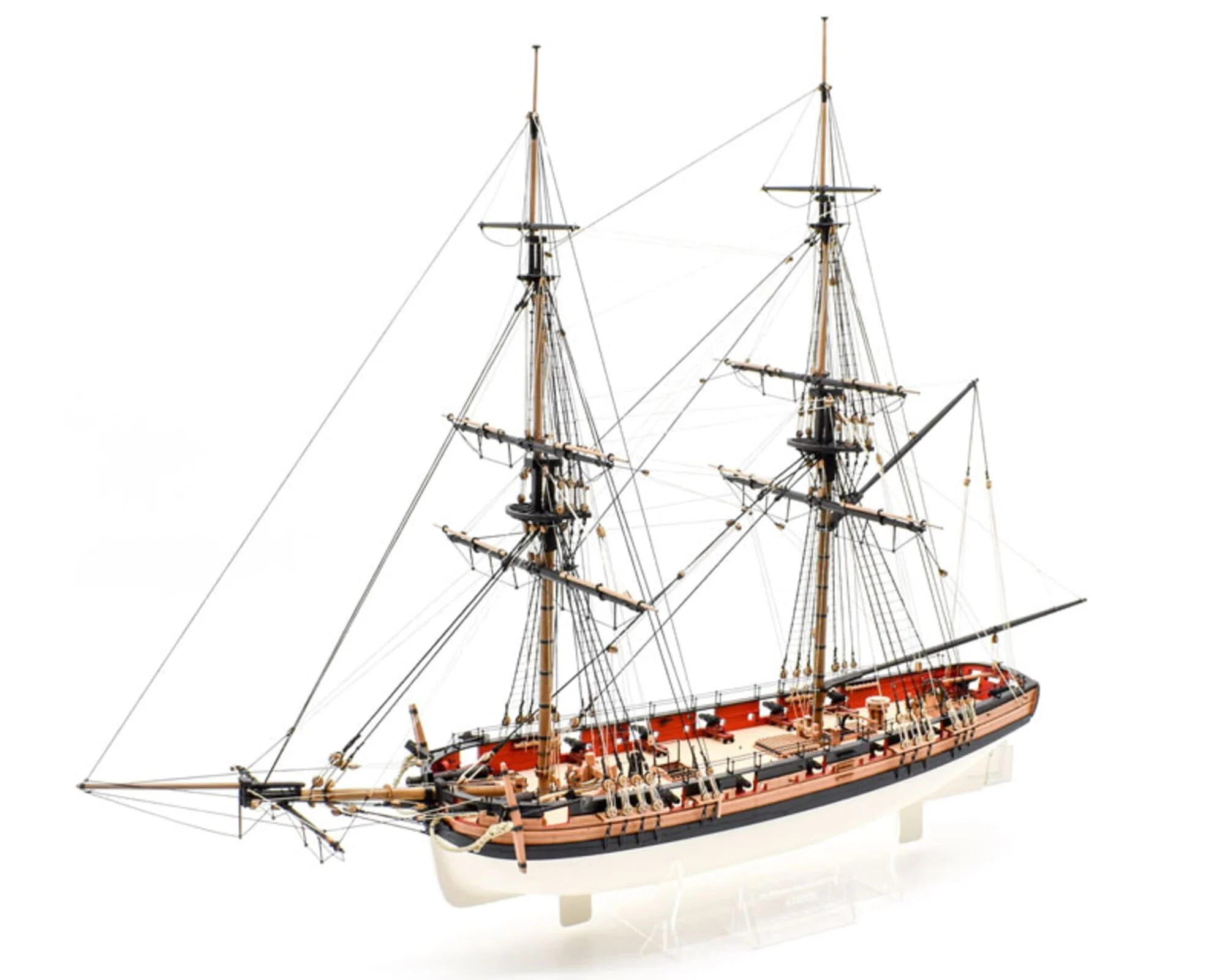 HM Adder Kanonenbrig 1797 Bausatz 1:64 von Vanguard - Doppelt Beplankter Rumpf