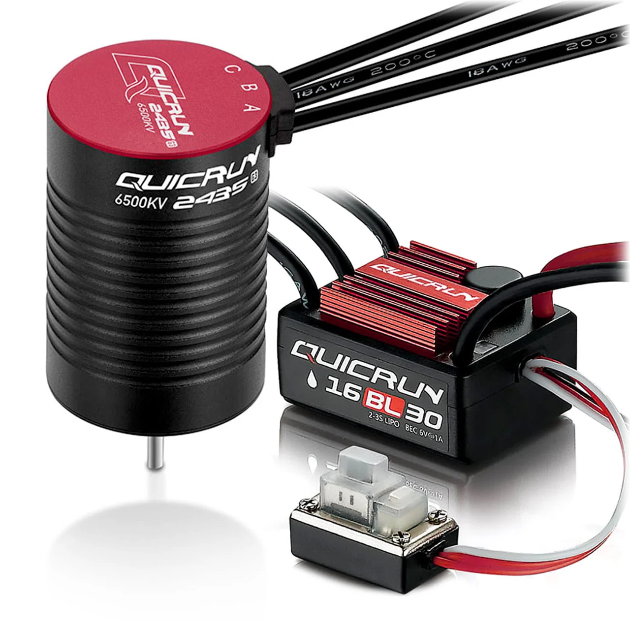 Hobbywing Brushless Set Combo WP16BL30 mit 2435SL-6500KV-G3