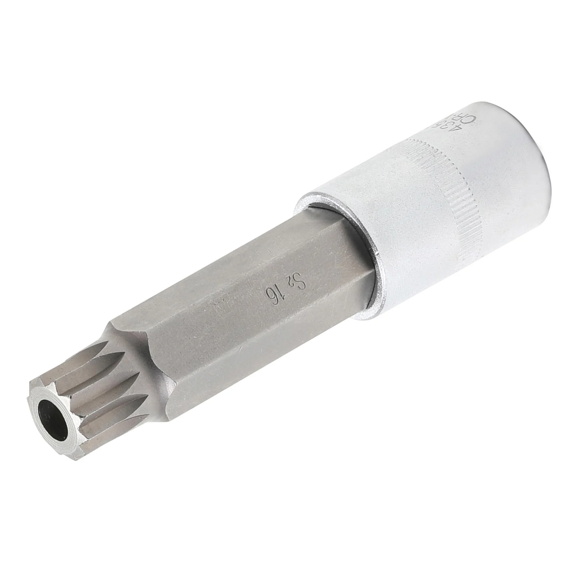 Steckschlüssel-Einsatz 1/2 Innenvielzahn, m. Bohrung, M16