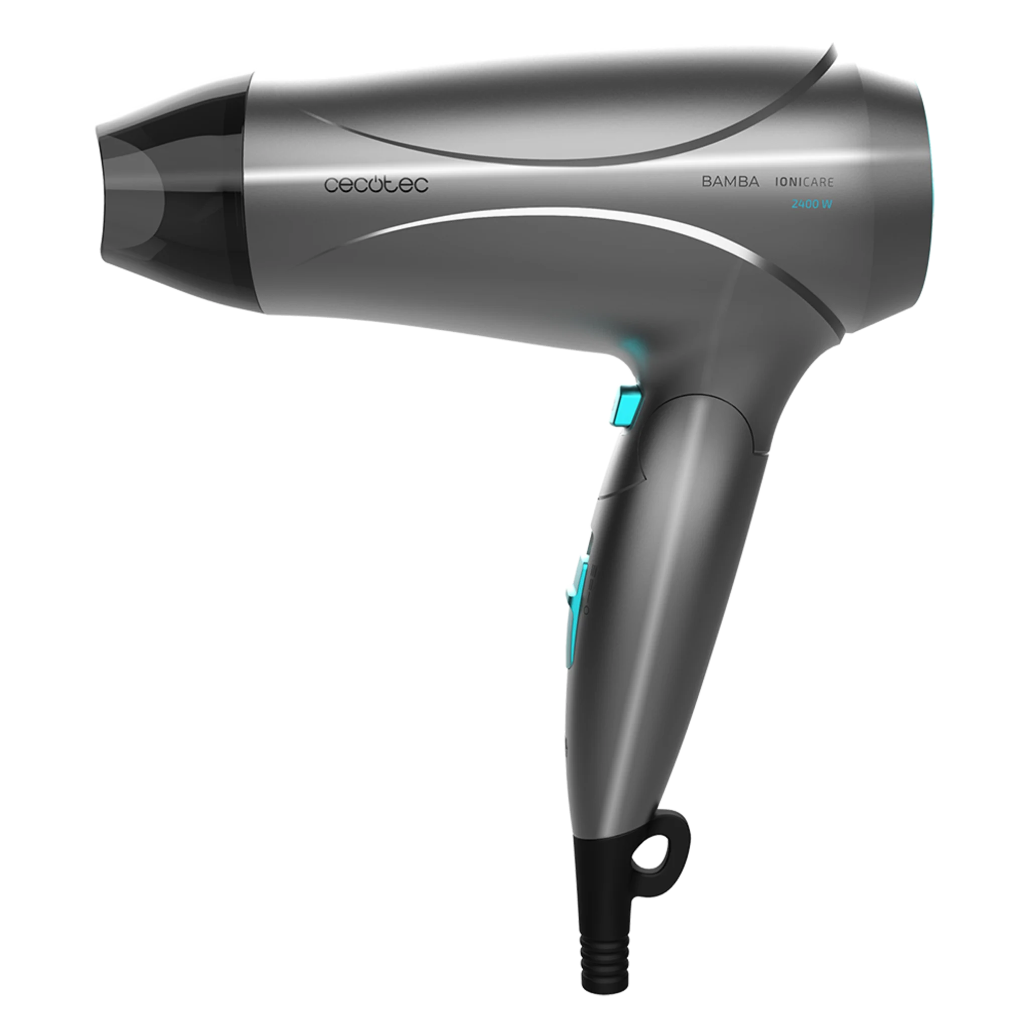 IoniCare 5400 Power&Go Black Reisehaartrockner Professioneller Motor 2400W, leistungsstarker Luftstrom, 2 Geschwindigkeiten und 2 Temperaturen (Schwarz)