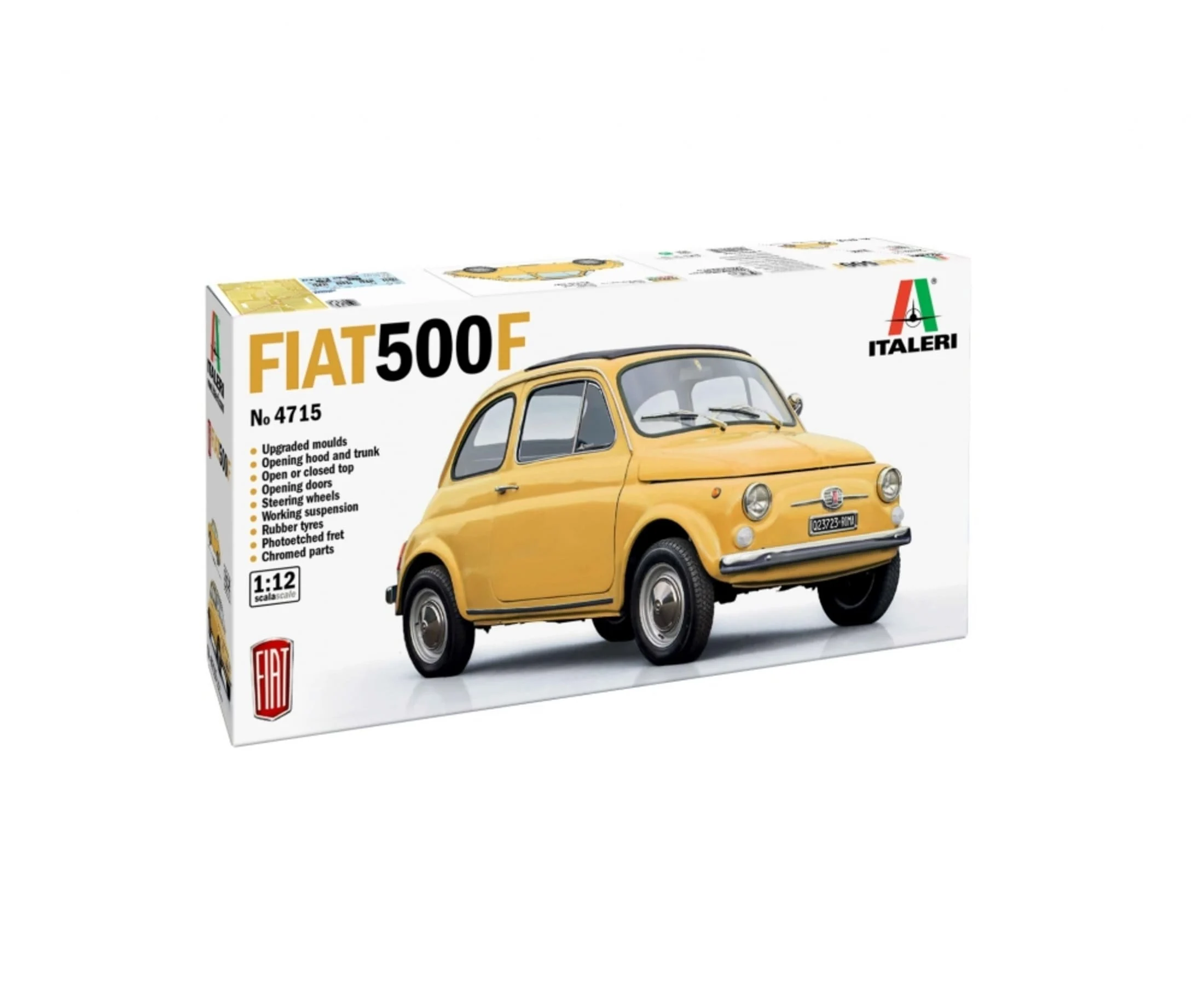 Italeri 1:12 Fiat 500 F Upgraded Edition Plastik Modellbausatz