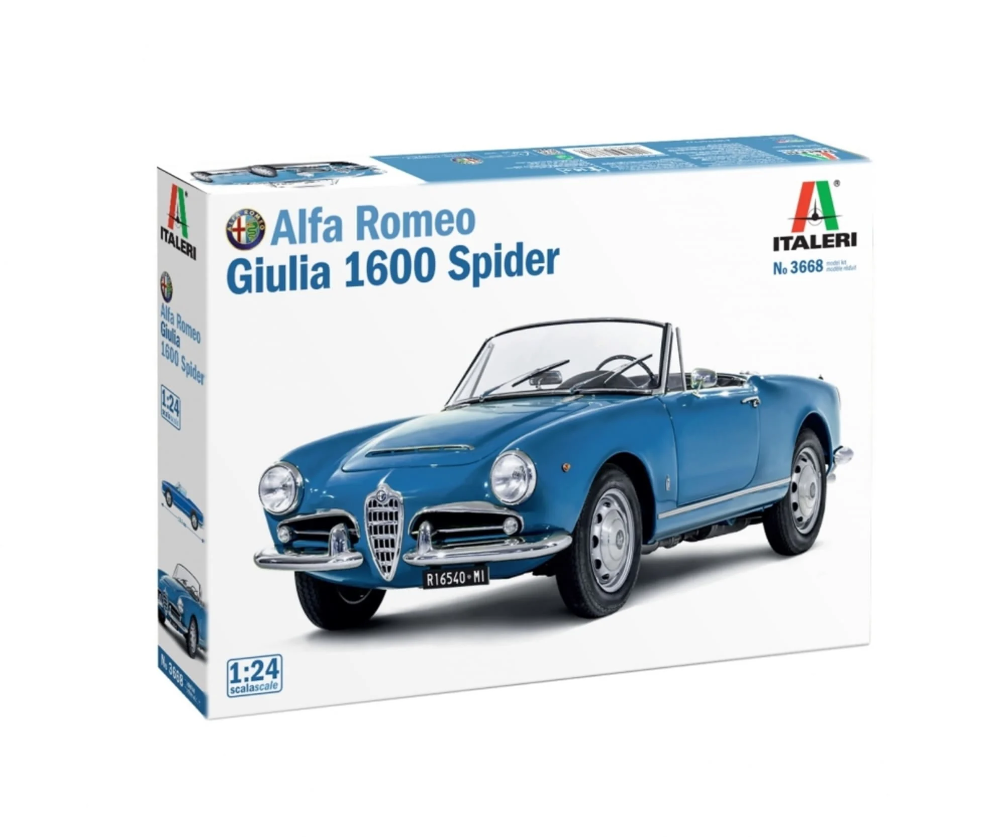 Italeri 1:24 Alfa Romeo Guilia 1600 Spider Plastik Modellbausatz