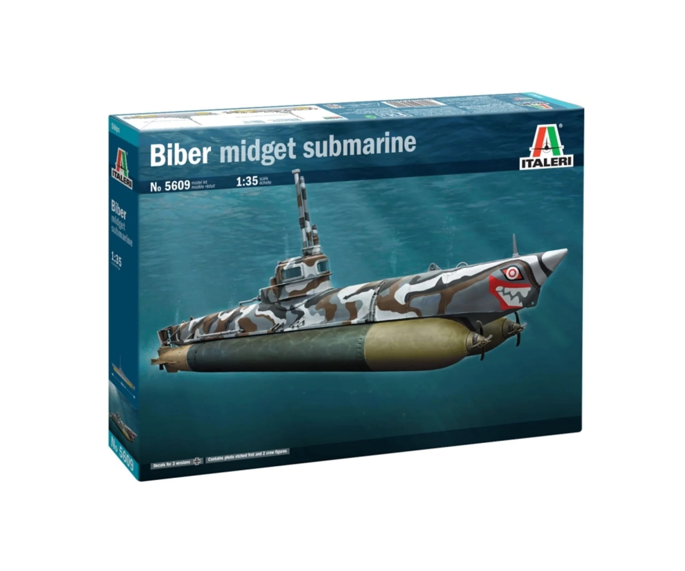 Italeri 1:35 Mini U-Boot "Biber" Plastik Modellbausatz