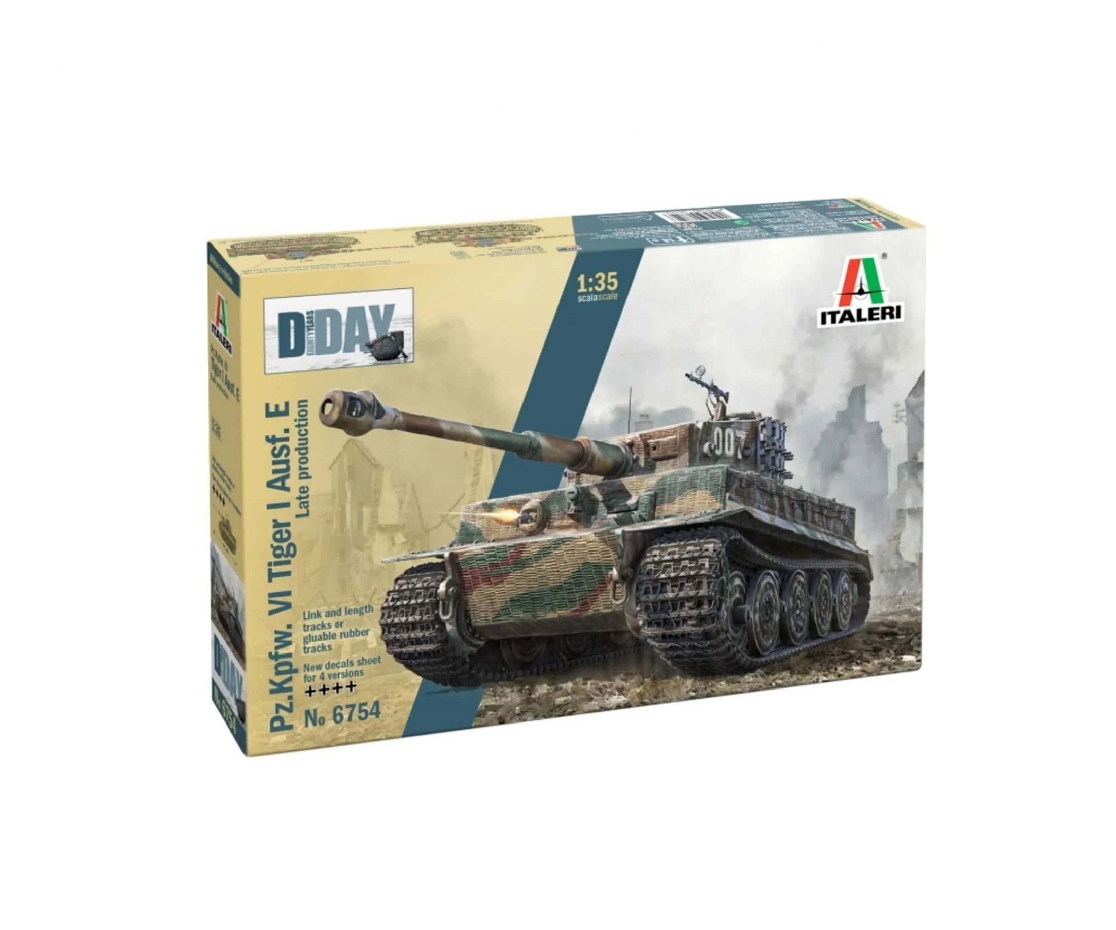 Italeri 1:35 Panzer Kpfw. VI Tiger I Ausf. E sp Prod Plastik Modellbausatz