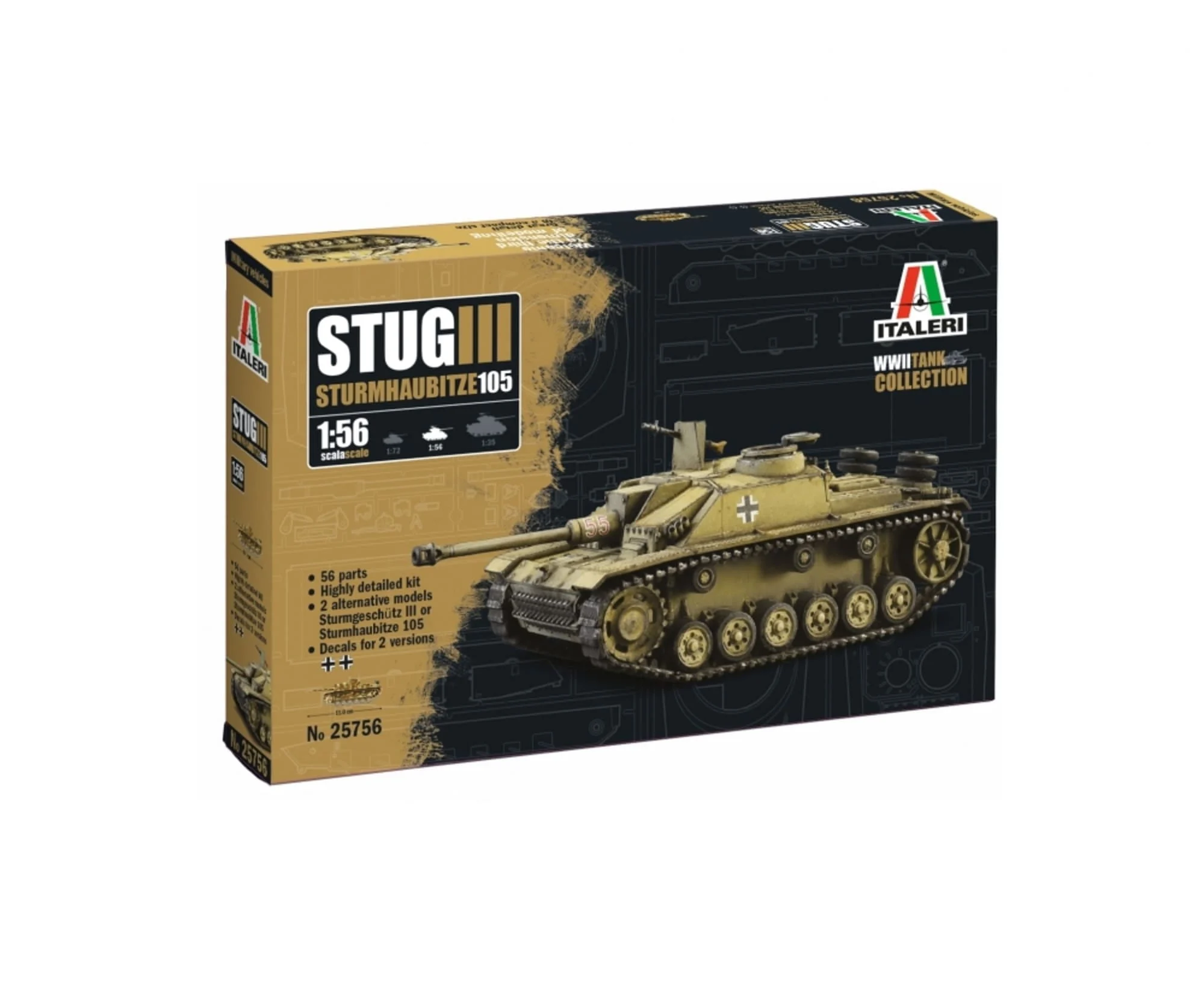 Italeri 1:56 Sd.Kfz. 142/1 StuG III Plastik Modellbausatz