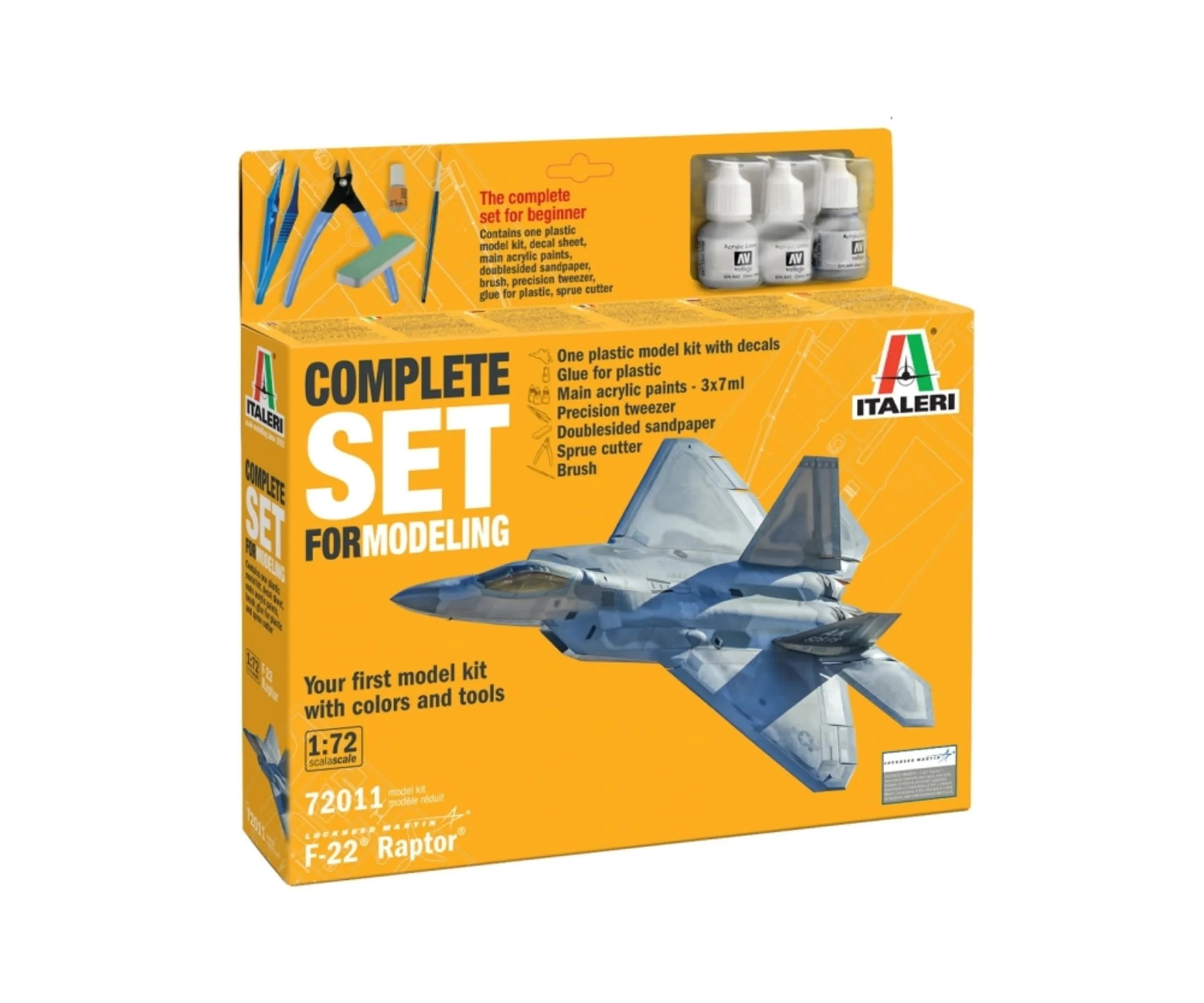 Italeri 1:72 Modell-Set F-22 Raptor Plastik Modellbausatz