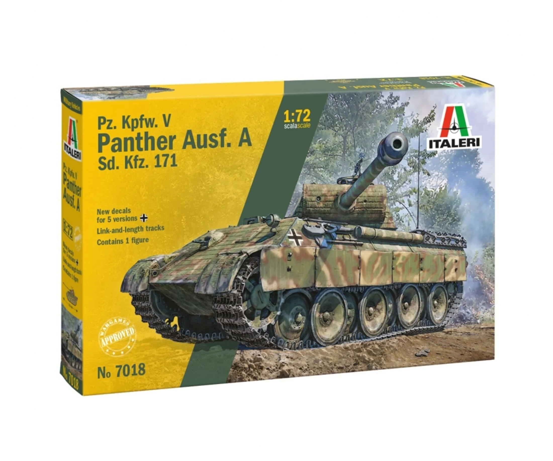 Italeri 1:72 Panzer Kpfw. V Panther Ausf. A Plastik Modellbausatz