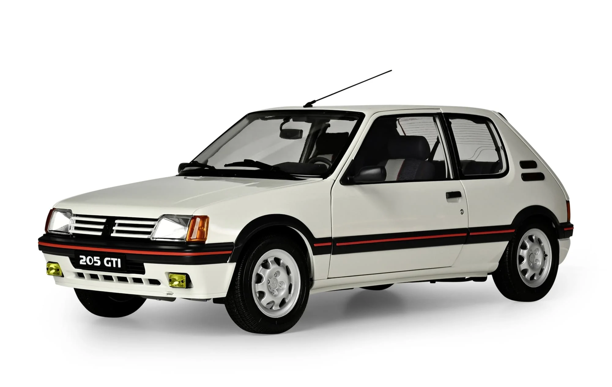 IXO Peugeot 205 GTI 1:8 Modellauto Metall Bausatz , Licht, Sound weiss
