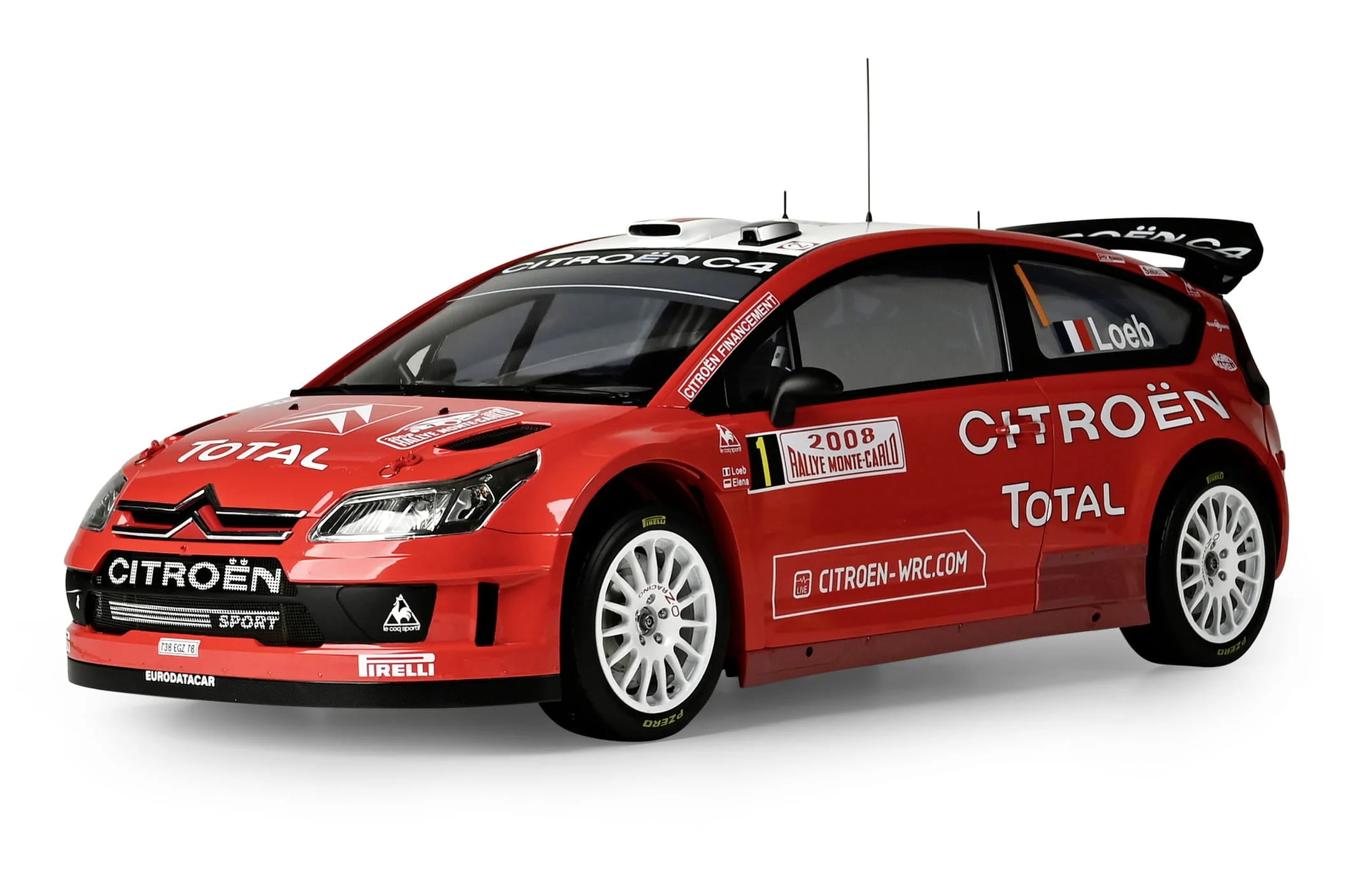 iXO Premium Collectables 1:8 Citroen C4 WRC #1 Rallye Monte Carlo 2008 Modellbausatz