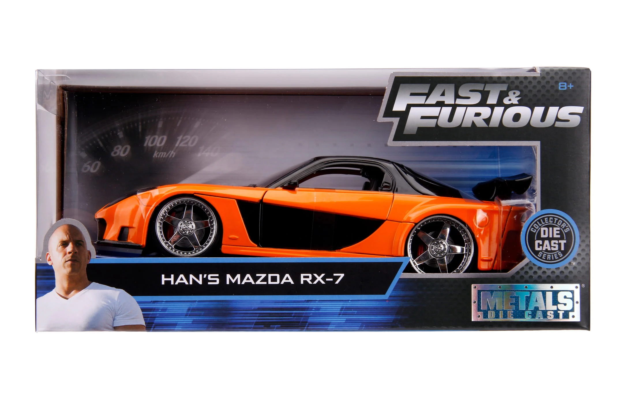 Jada Toys Han’s Mazda RX-7 1993 Fast & Furious 1:24 - orange Die-Cast