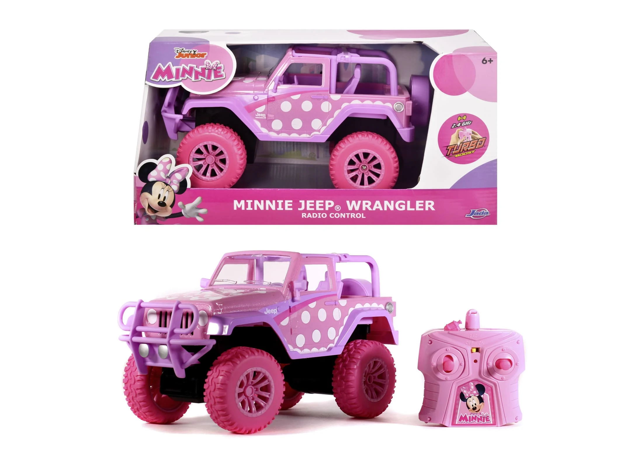 Jada Toys RC Minnie Mouse Jeep Wrangler 1:16 mit Turbo-Funktion