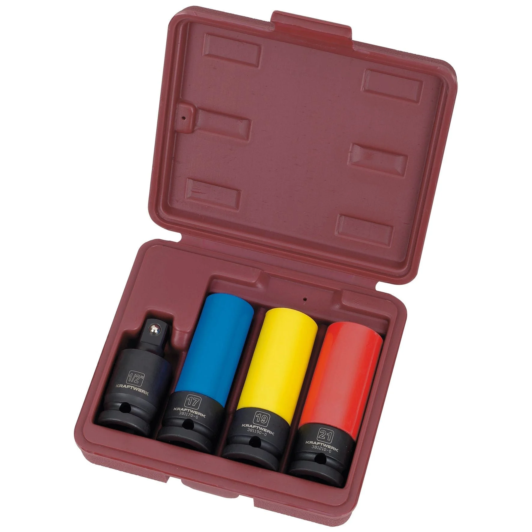 Kraftwerk 1/2" Schlag-Steckschlüssel-Satz, lange Ausführung, 4-tlg