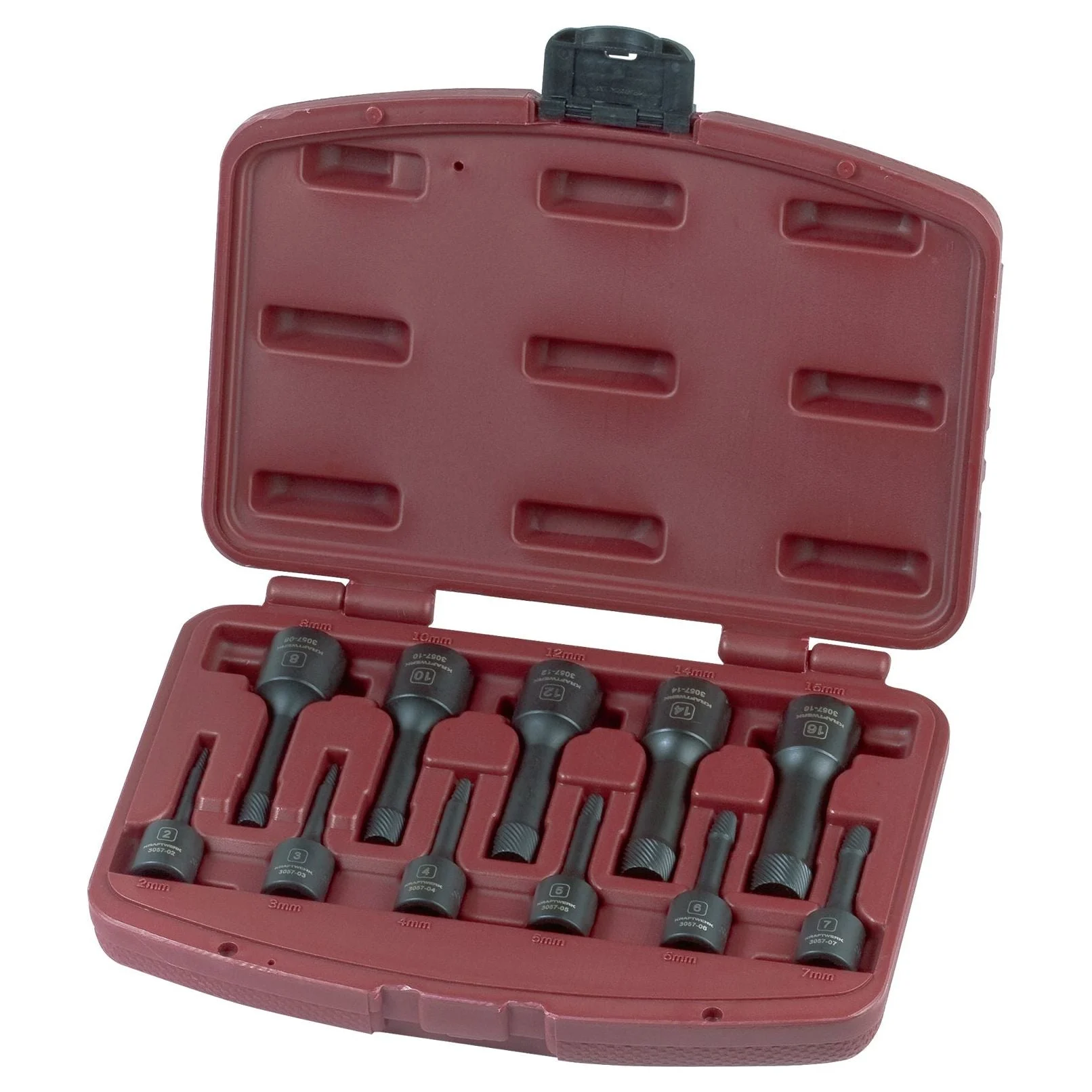 Kraftwerk 3/8" + 1/2" Bolzenausdreher-Satz, 11-tlg