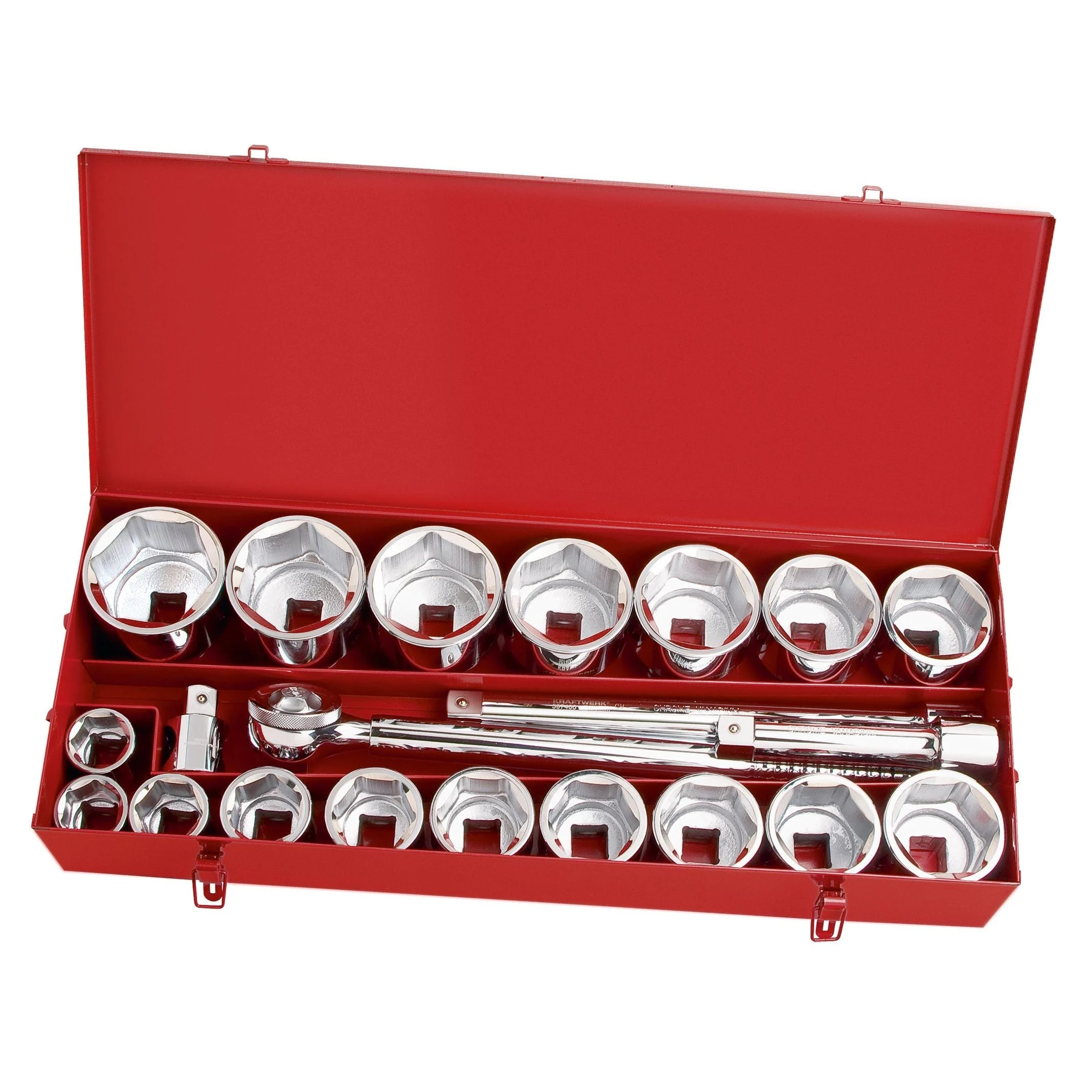 Kraftwerk PRO LINE 1" Steckschlüssel-Satz, 36 - 80 mm, 21-tlg