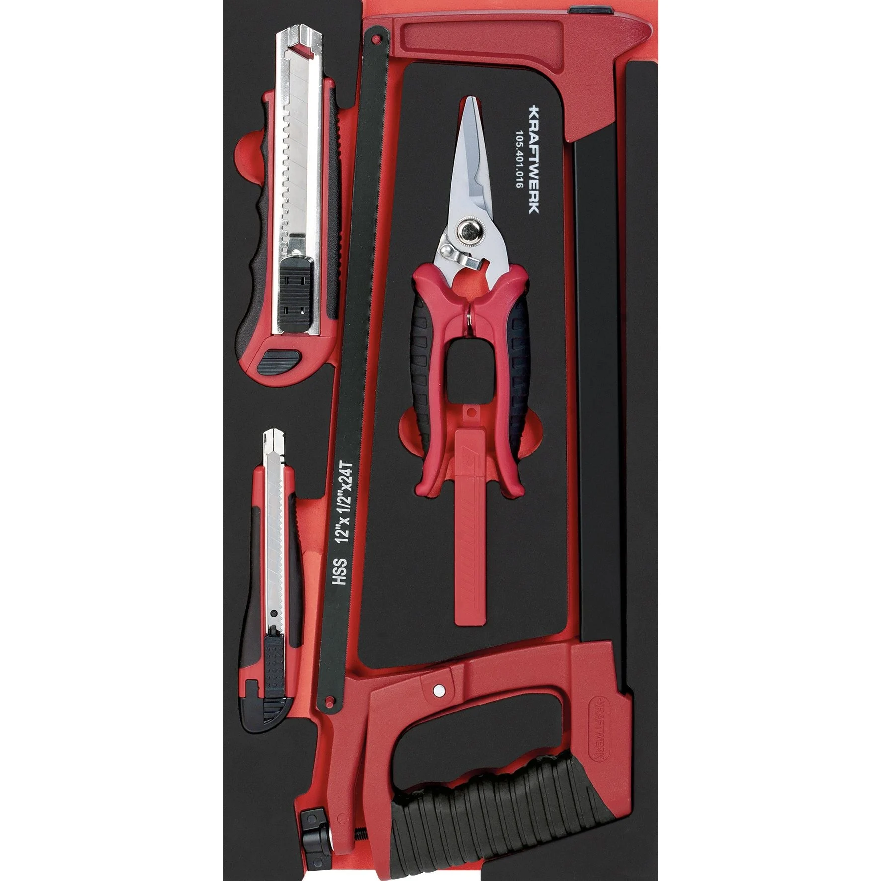 Kraftwerk PRO LINE Schneidwerkzeug Set, EVA-Einlage, 20 x 40 cm, 21-tlg