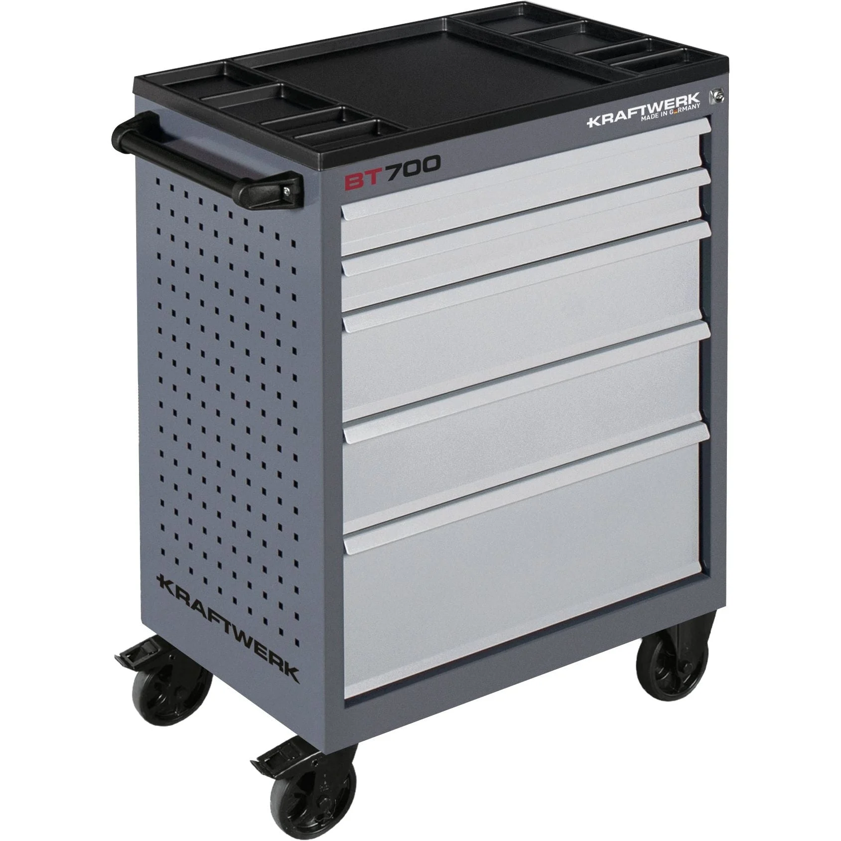 Kraftwerk Werkstattwagen „Made in Germany“ Modell BASIC LINE BT700, 5 Schubladen, leer