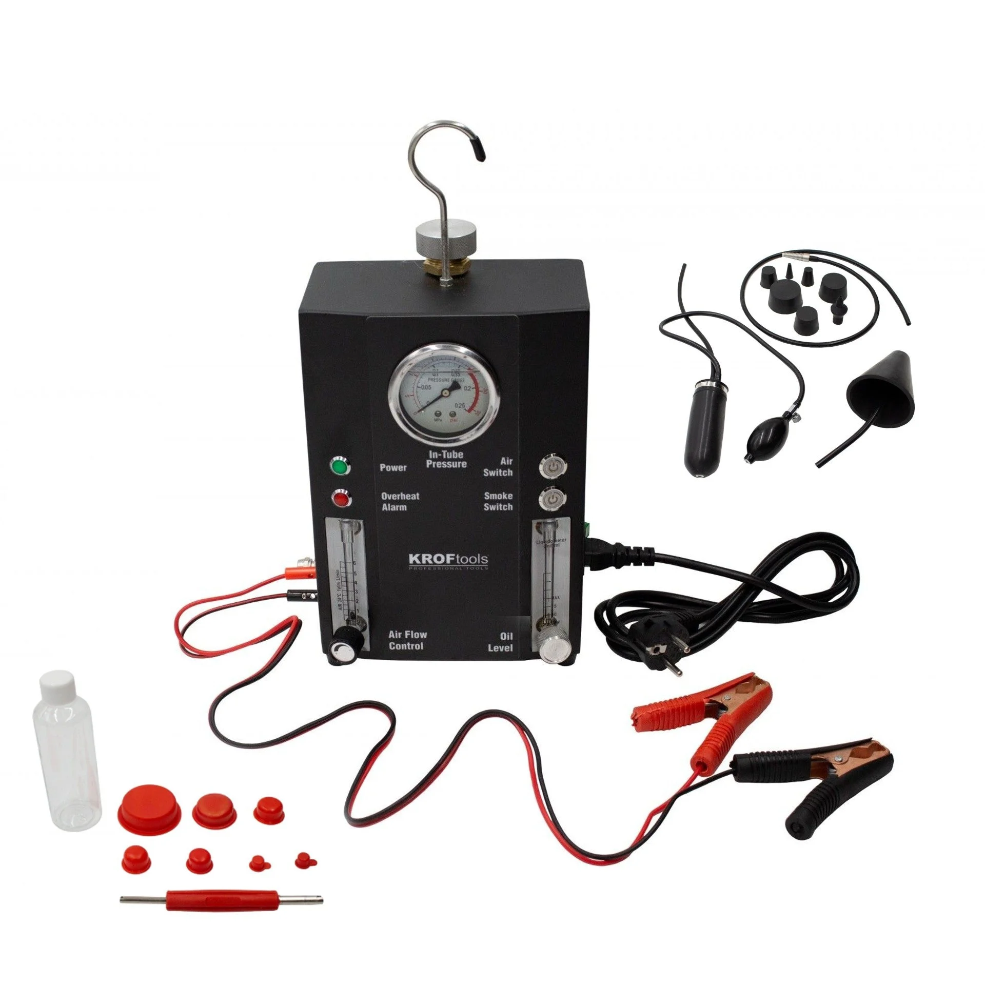 KROFtools Rauchmaschine Lecksuchgerät – Kraftstoffleckdetektor Auto Nebelmaschine zur Vakuum-Diagnose - 8726