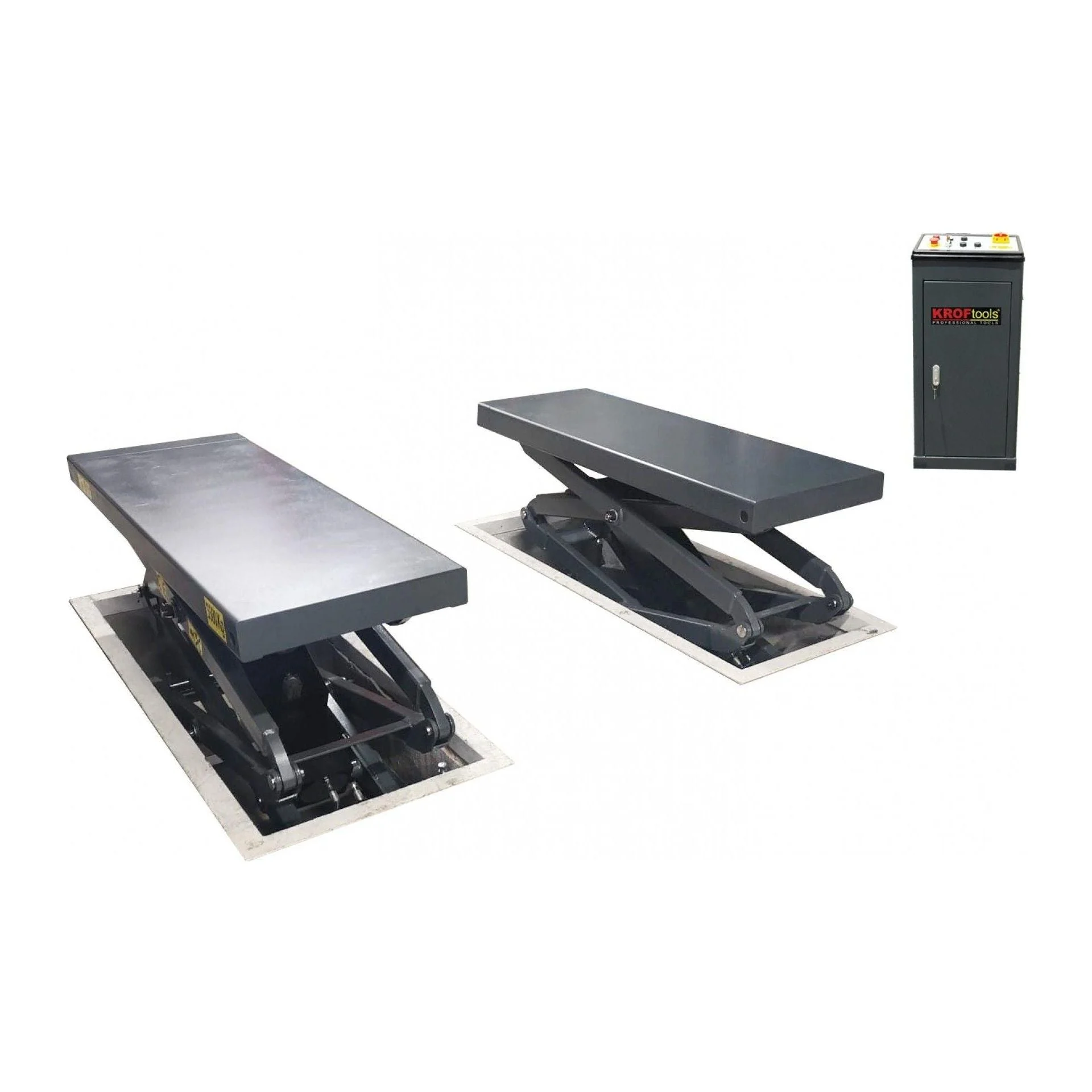 KROFtools Unterflur Scherenhebebühne 3,5 Tonnen, Elektrisch-hydraulisch - Modell 9810