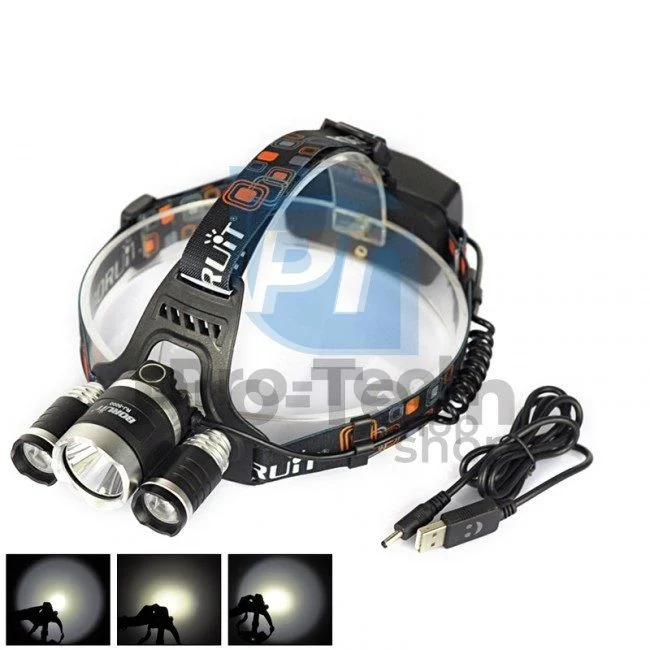 LED-Stirnlampe Wiederaufladbar Dual 200m 02289