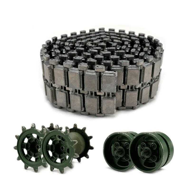 Leopard 2A6 Metallketten, Metalltreib und Leiträder