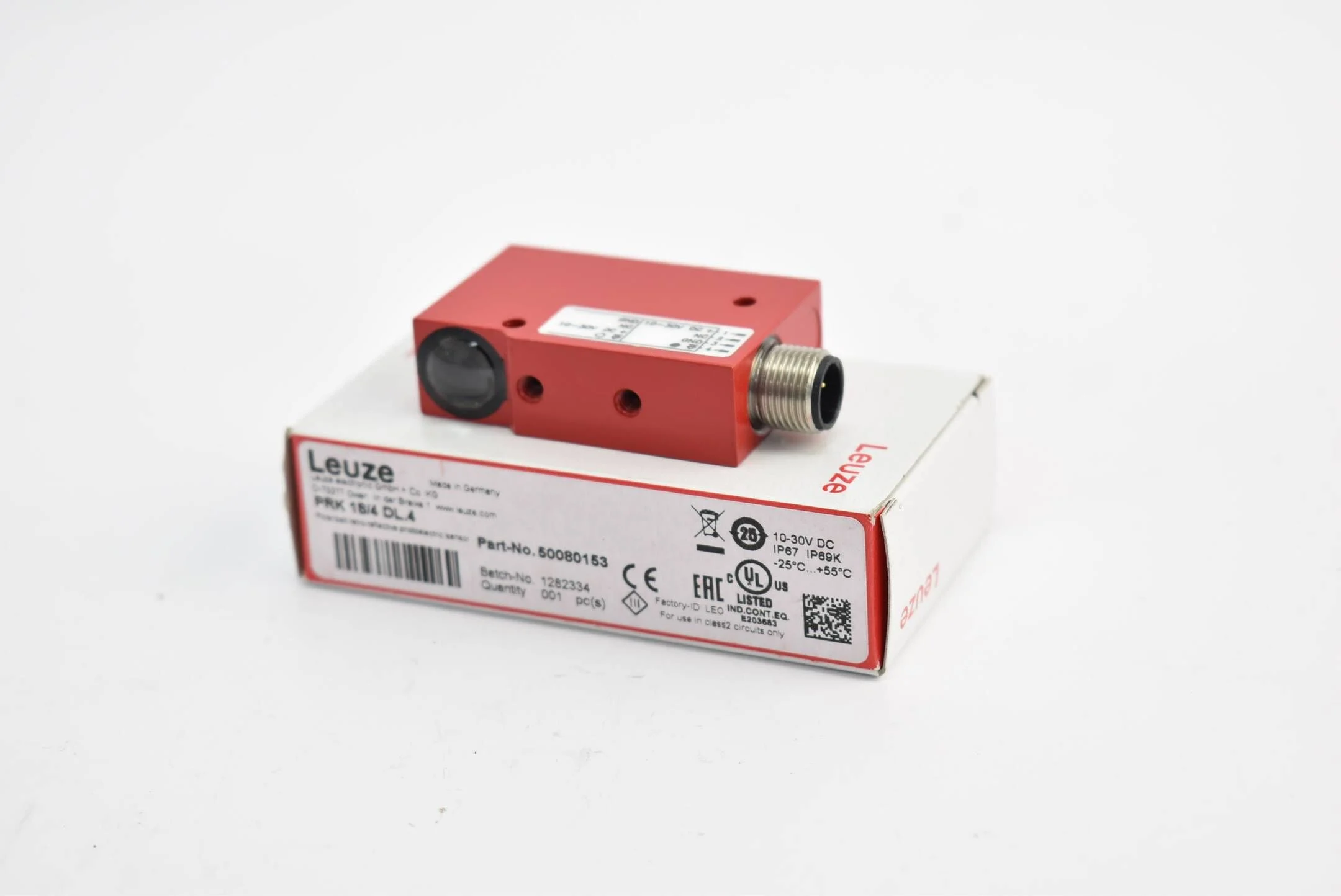 Leuze electronic Refelx-Lichtschranke 10-30 V DC PRK 18/4 DL.4 ( 50080153 )