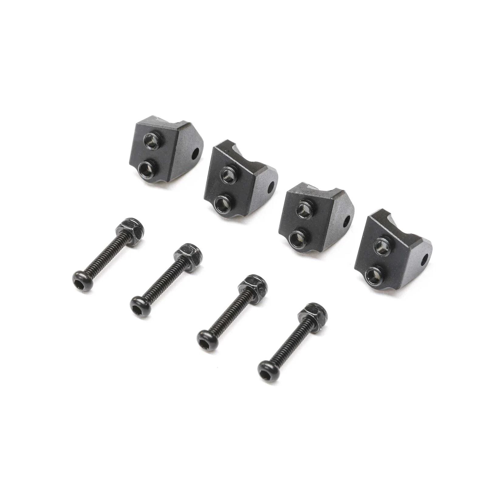 Losi Aluminum Lower 4-link Mount Set Black: Mini LMT (4)