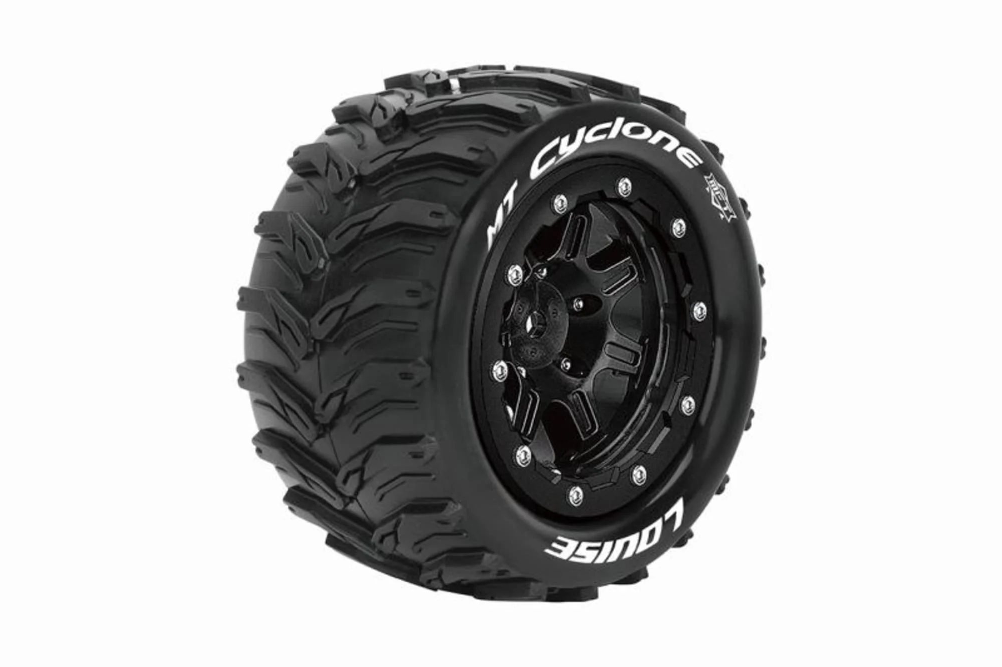 Louise MFT MT-Cyclone 2.8" Soft Reifen auf BL-Felge Schwarz für Traxxas Maxx