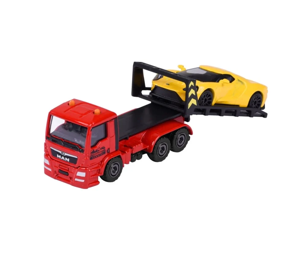 Majorette MAN TGS Tow Truck w. Ford GT yellow
