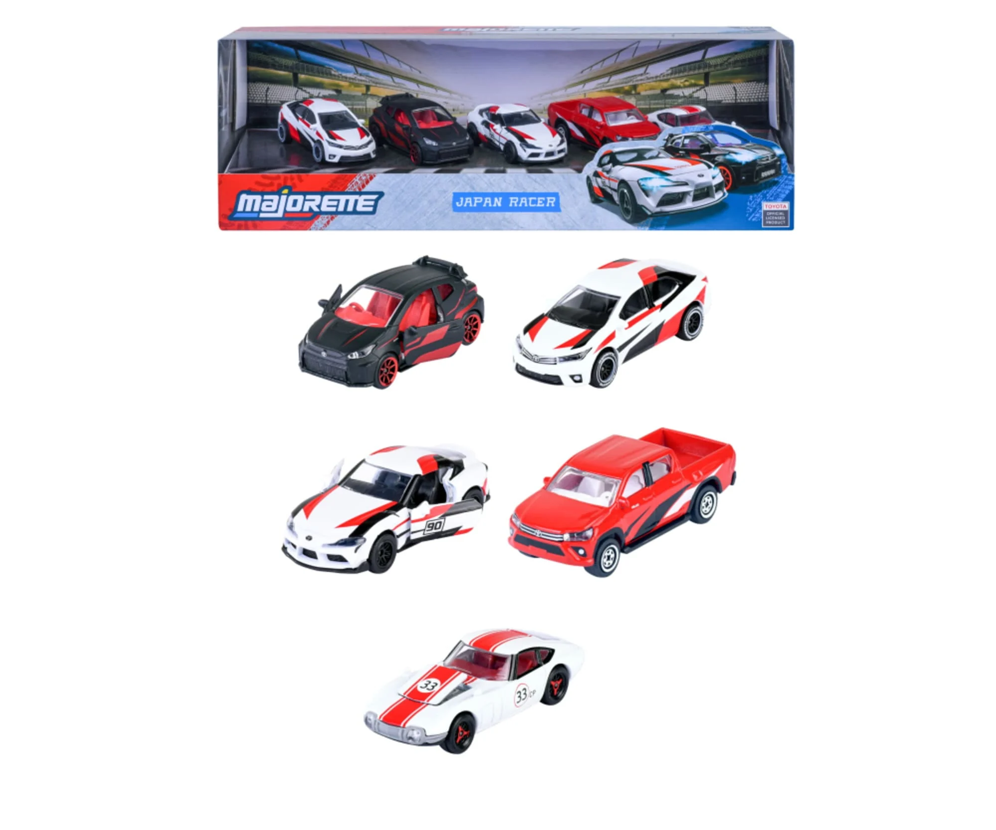 Majorette Toyota Racing 5 Pieces Giftpack