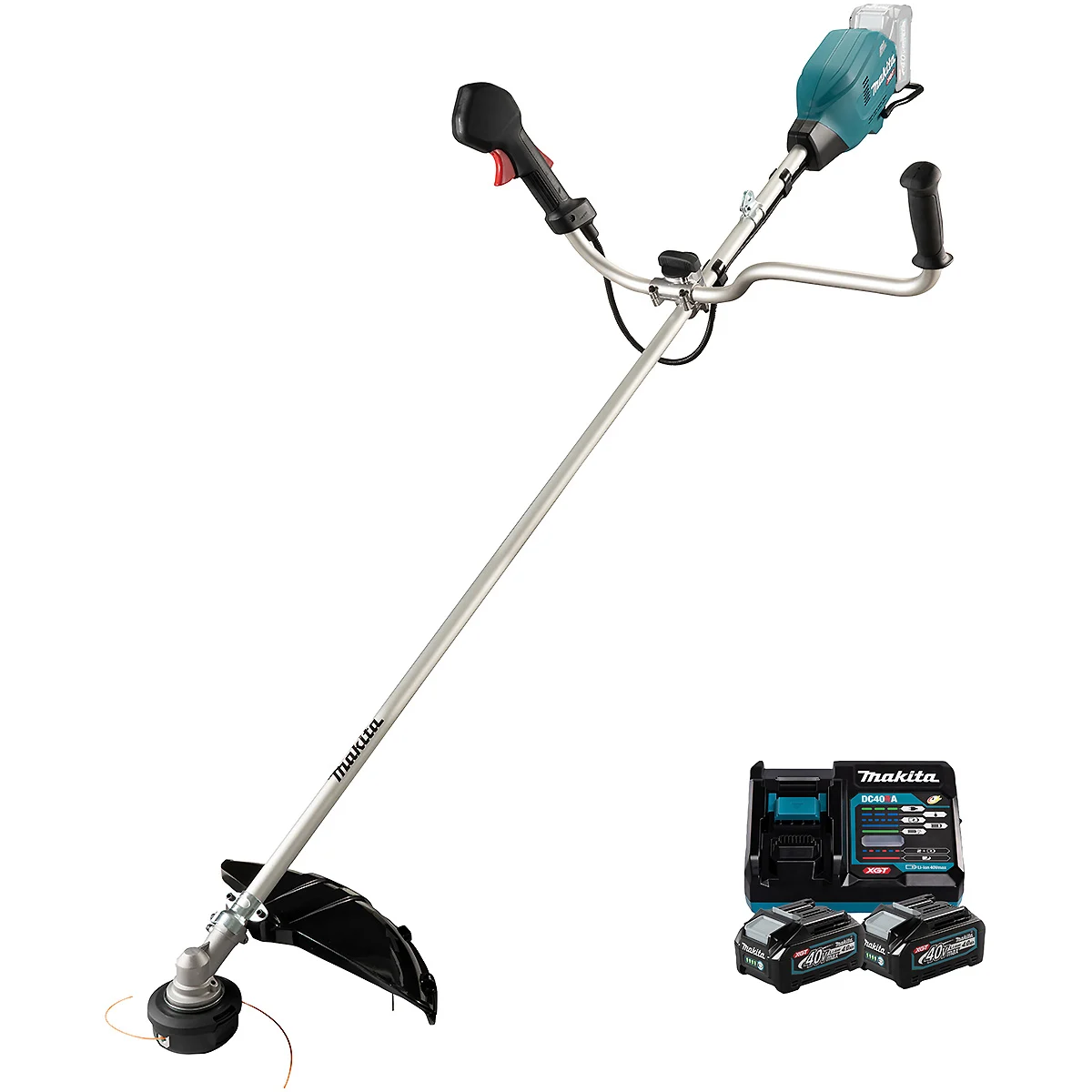 Makita Akku-Freischneider UR006GZ06 + Power Source-Kit 191L77-9 (inkl. Schnellladegerät DC40RA + 2x