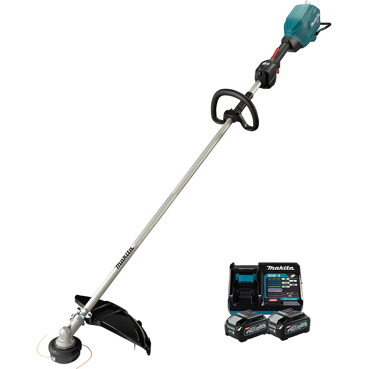 Makita Akku-Freischneider UR007GZ01 + Power Source-Kit 191L77-9 (inkl. Schnellladegerät DC40RA + 2x