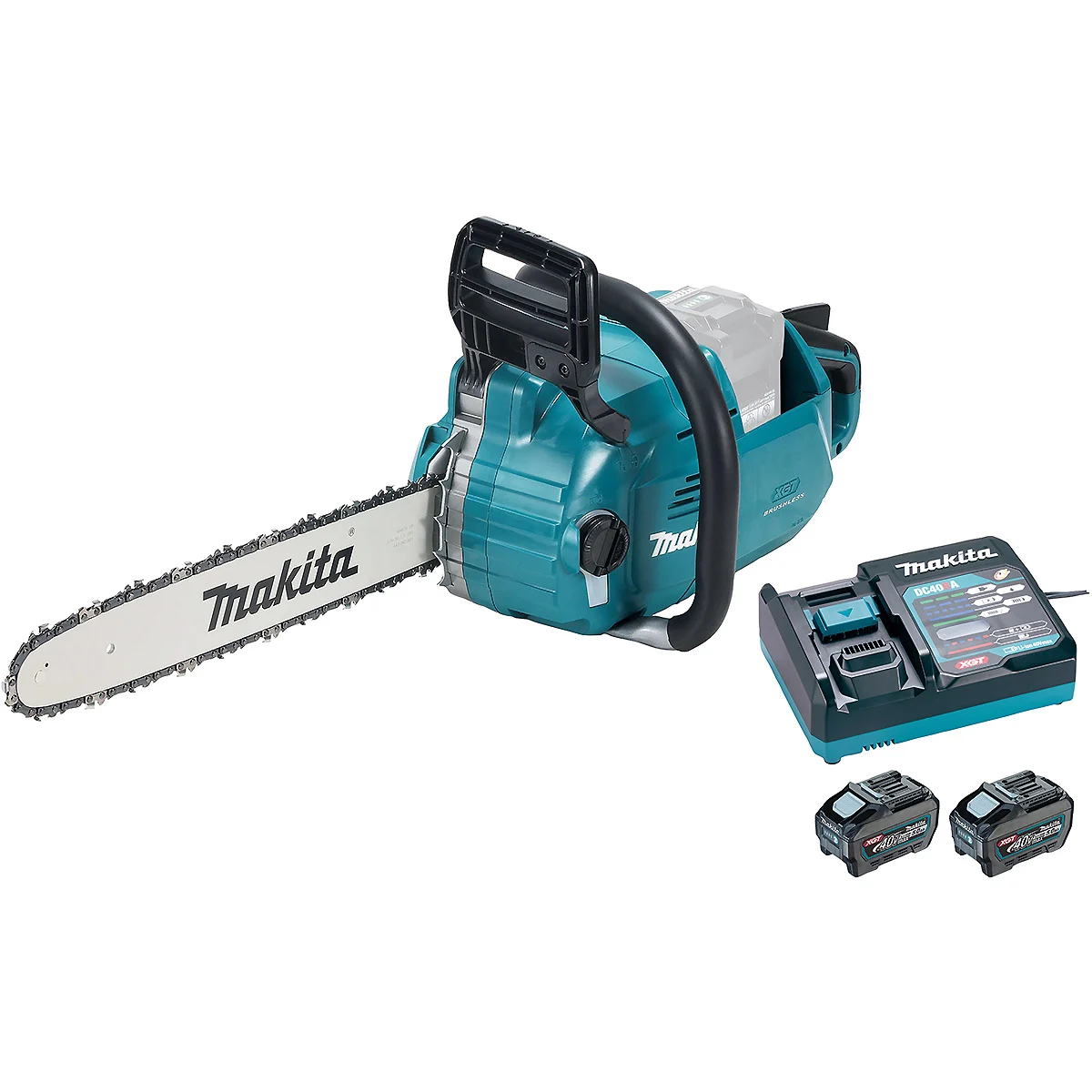 Makita Akku-Kettensäge UC012GZ + Power Source-Kit 1911V6-0 (inkl. Schnellladegerät DC40RA + 2x Akku