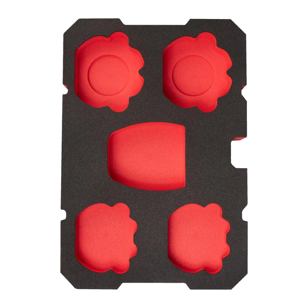 Milwaukee Leere 4x Ringbacke und RJ-Adapter PACKOUT Schaumstoffeinsatz