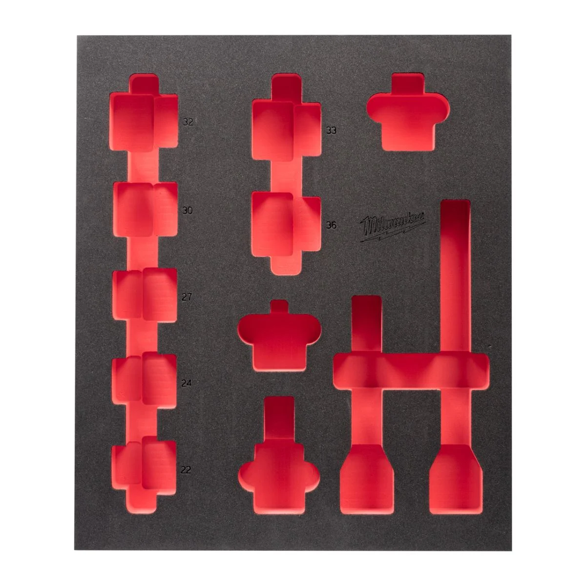 Milwaukee unbestückte Schaumstoffeinlage 3 /3 für SHOCKWAVE 3 /4 " Schlagnüsse für Werkstattwagen 78 cm