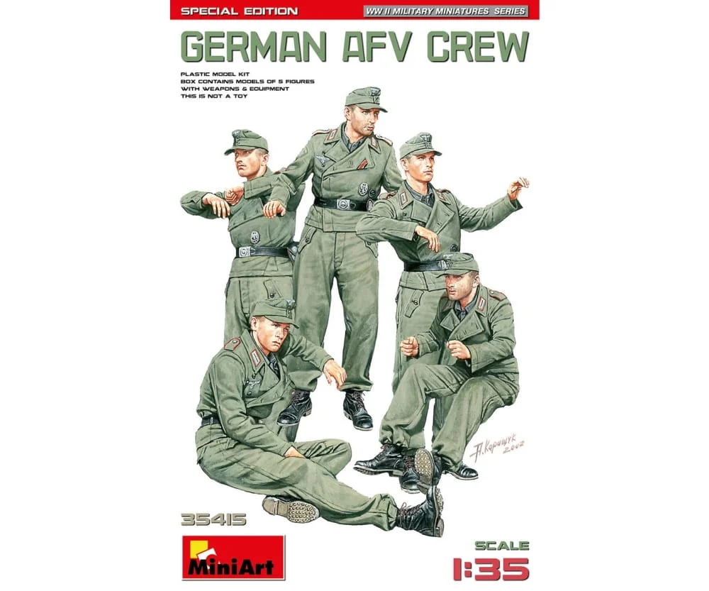 MiniArt 1:35 Deutsche AFV Crew. Spezial Edition Plastik Modellbausatz