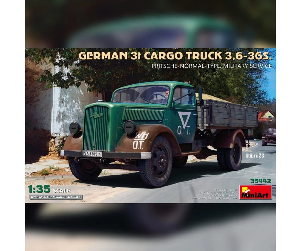 MiniArt 1:35 Dt. 3 To. Cargo Truck Pritschenw. Plastik Modellbausatz