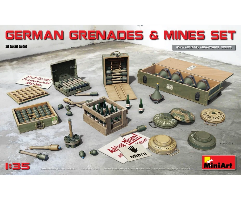 MiniArt 1:35 Dt. Granaten-/Minen-Set
