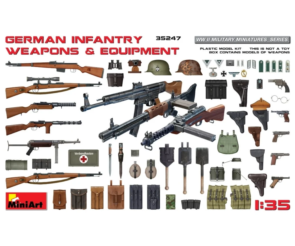 MiniArt 1:35 Dt. Infanterie Waffen-/Zubehör-Set