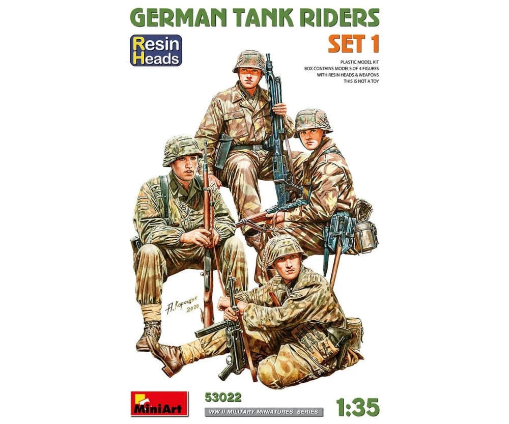 MiniArt 1:35 Dt. Panzerbesatzung sitzend Plastik Modellbausatz