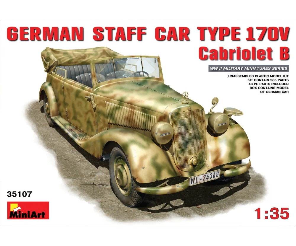MiniArt 1:35 Dt. Stabsfahrzeug Typ 170V Cabriol.