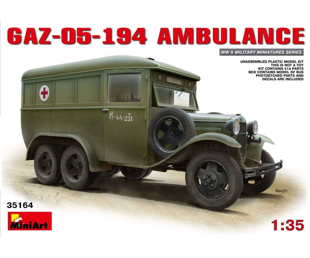 MiniArt 1:35 GAZ-05-194 Krankenwagen (3Achs)
