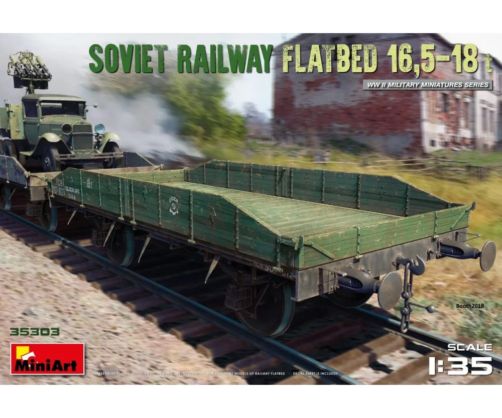 MiniArt 1:35 Sov. Flachbettwaggon 16,5-18to.