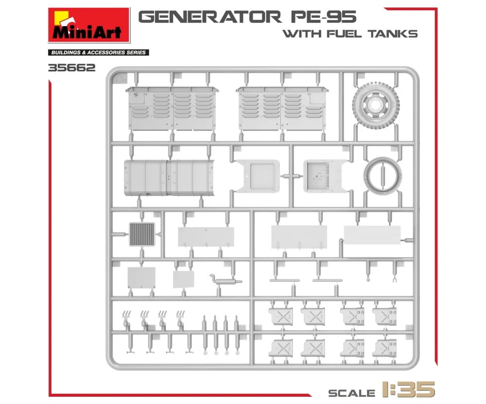 MiniArt 1: 35 Stromgenerator PE-95 m. Kanistern Plastik Modellbausatz