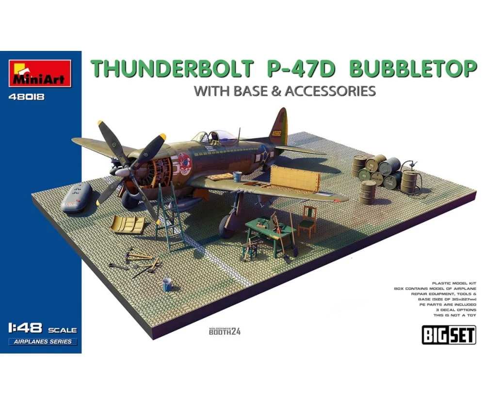 MiniArt 1:48 Diorama Set Thunderbolt P-47D Bubbl.