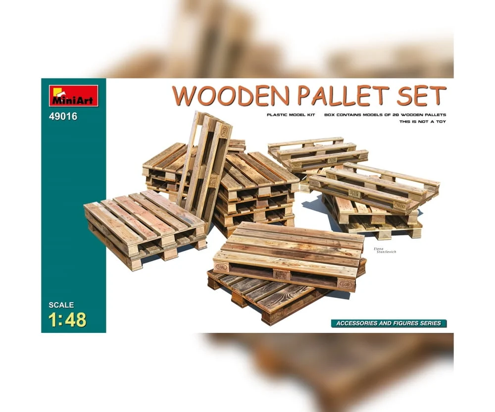 MiniArt 1:48 Holzpaletten Set (20) Plastik Modellbausatz