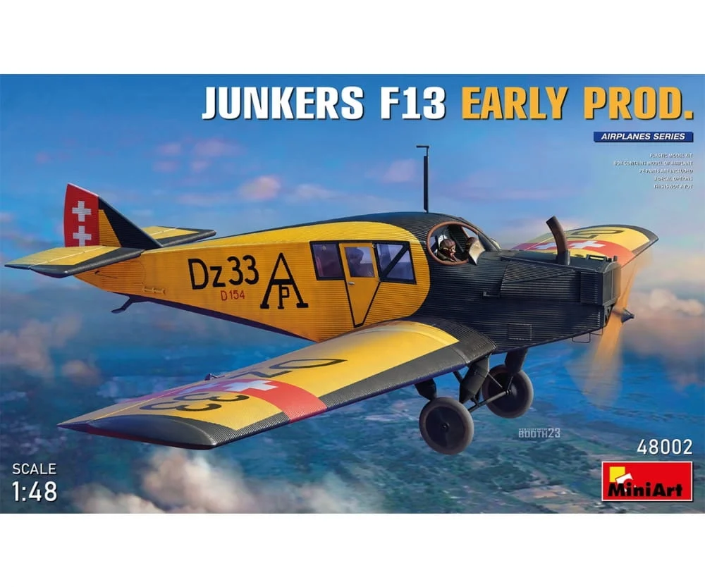 MiniArt 1:48 Junkers F13. frühe Produktion Plastik Modellbausatz