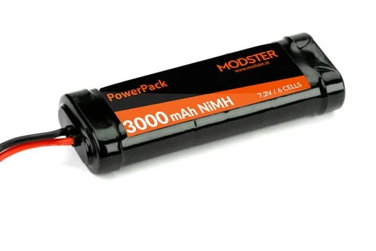 Modster 7,2V Akku Racingpack 3000mAh NiMH 6-Zellen, T-Plug Stecker